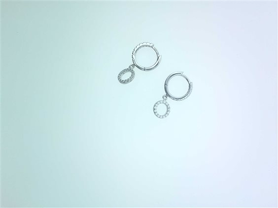 Orecchini Sommer Donna in Oro bianco Cubic Zirconia PEND.CERCHIO - PEND.CERCHIO